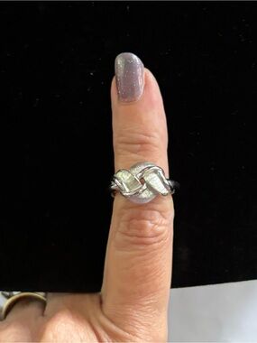 Vintage Avon Silver-Tone Braided Knot Ring